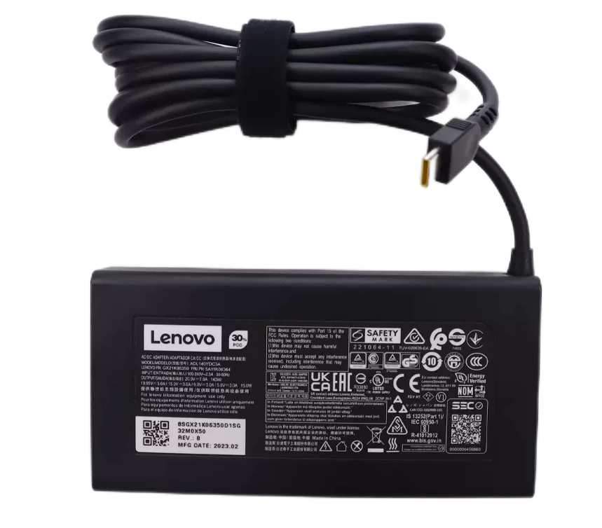 Originale 20V 7A 140W USB-C Lenovo ADL140YDC3A Alimentatore Adattatore + Cavo