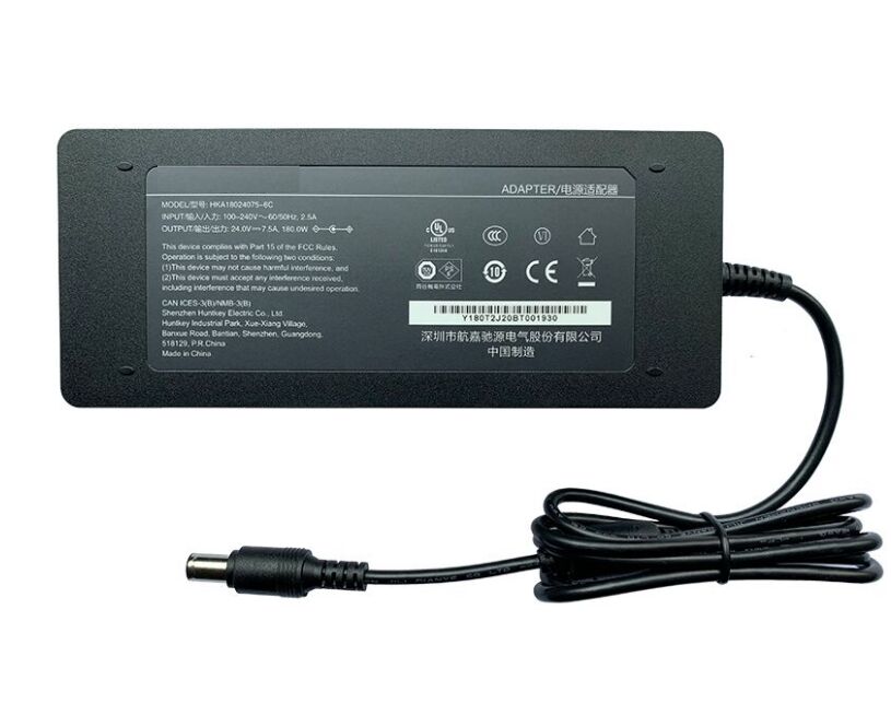 180W 24V 7.5A Adapter Power Charger Compatible With HKA18024075-6C